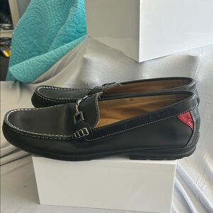 FootJoy Black Loafers with Red Detail
